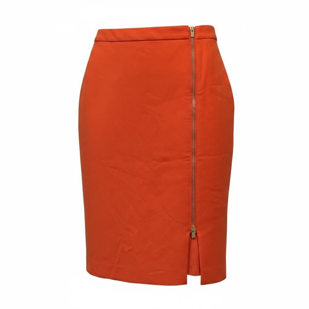 Talbots Pencil Skirt Womens Size 6 Orange Side Zip Career Office NWT